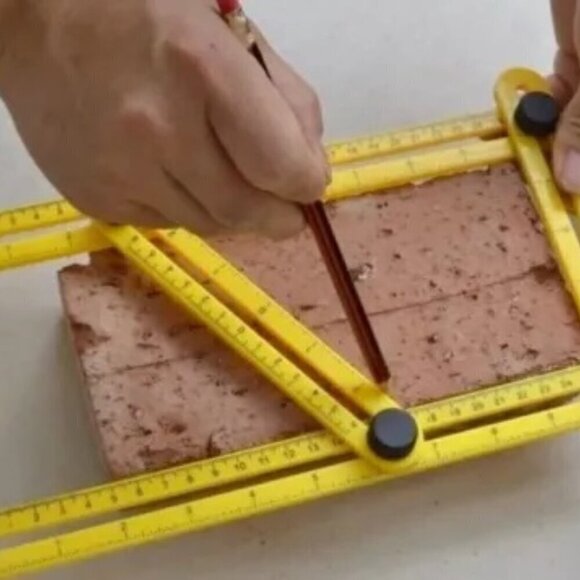 Haus Bell Measuring Layout Tools Multi-Angle Template Ruler Yellow 2-Pack New - Picture 10 of 12